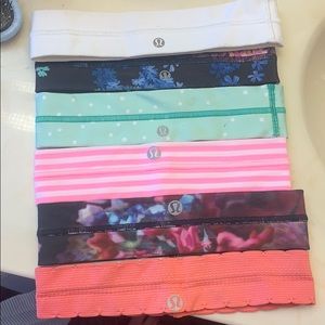 Lot of 6 Lululemon headbands